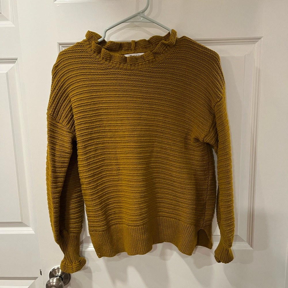 Madewell Mustard Crew Neck Sweater